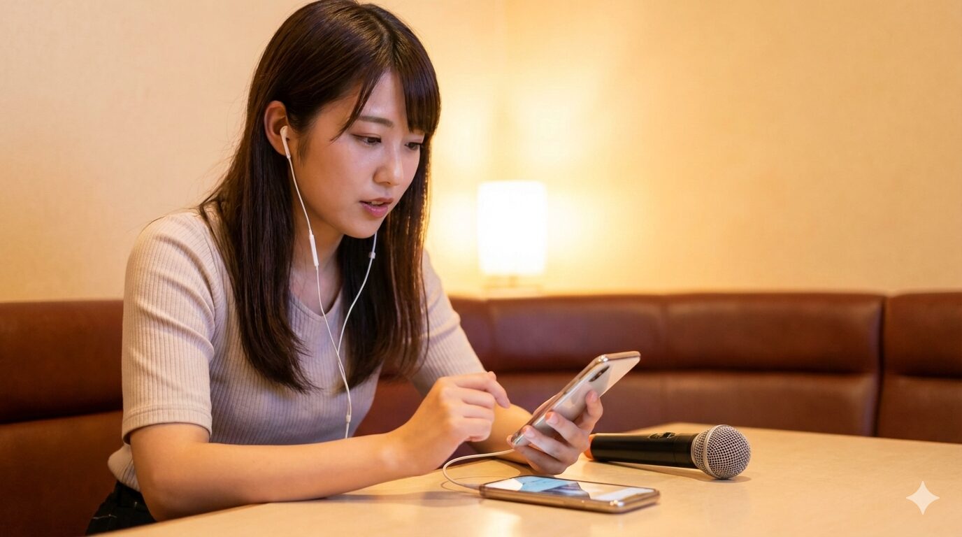 カラオケで音程が微妙にずれる癖を修正する録音練習法