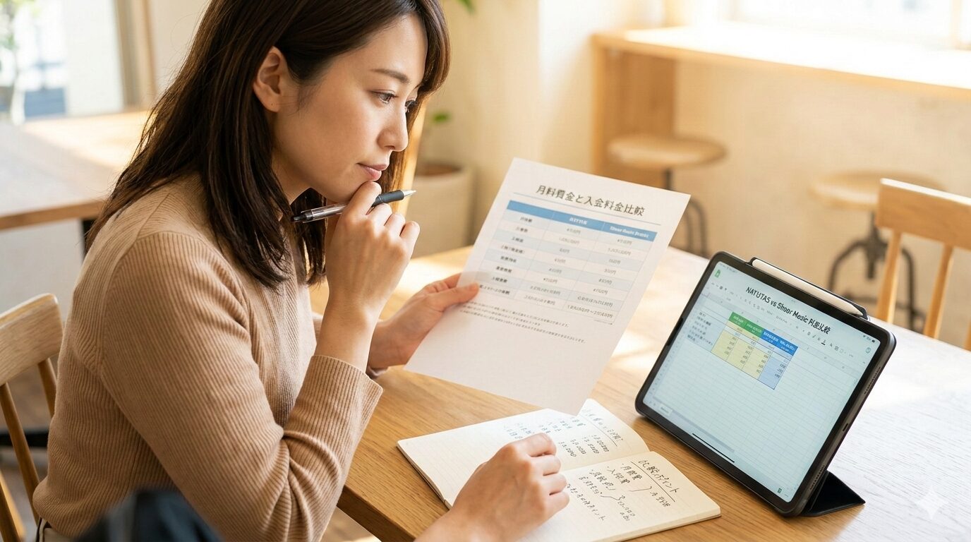 ナユタスとシアーミュージックの料金比較|月謝・入会金の違い