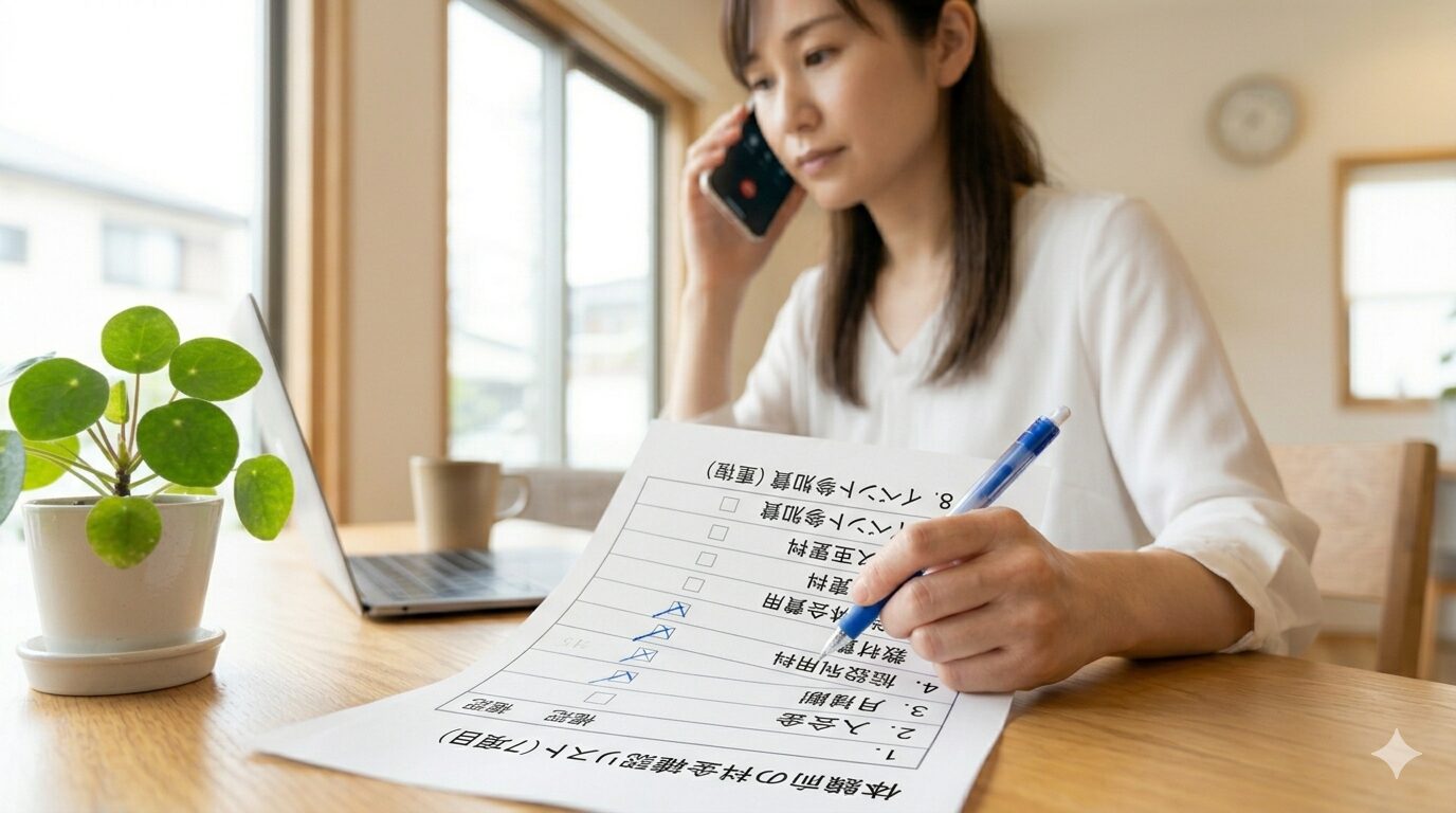 体験前に料金の7項目を確認するチェックリストの様子