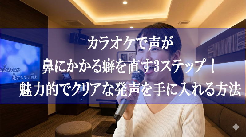 カラオケで声が鼻にかかる癖を直す3ステップ！魅力的でクリアな発声を手に入れる方法
