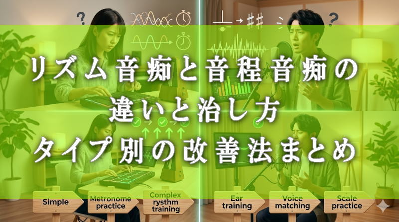 リズム音痴と音程音痴の違いと治し方｜タイプ別の改善法まとめ