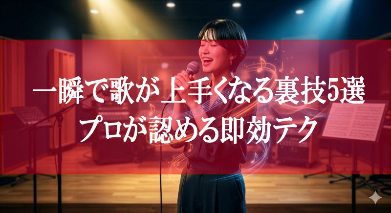 一瞬で歌が上手くなる裏技5選｜プロが認める即効テクを知恵袋より詳しく