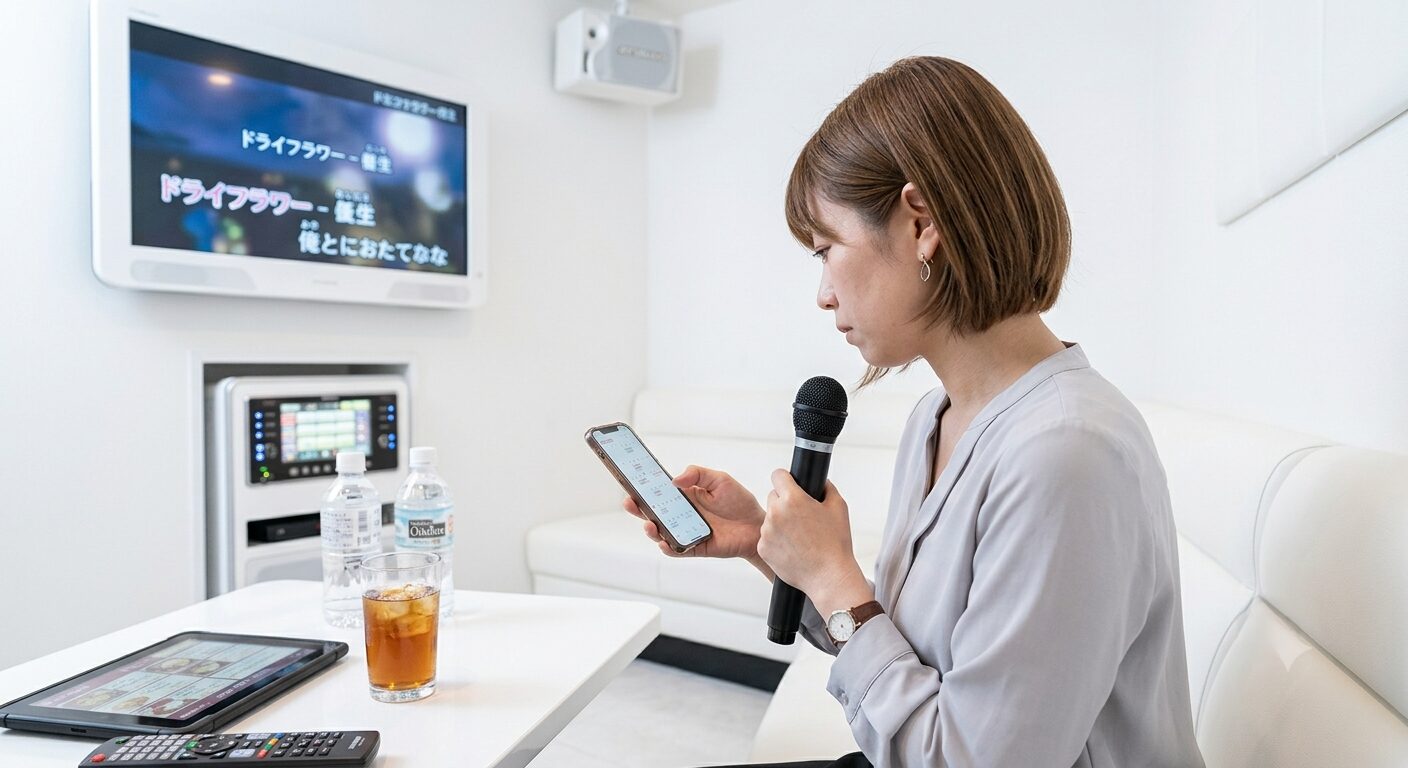 カラオケで短時間集中練習に取り組み効果を実感する女性